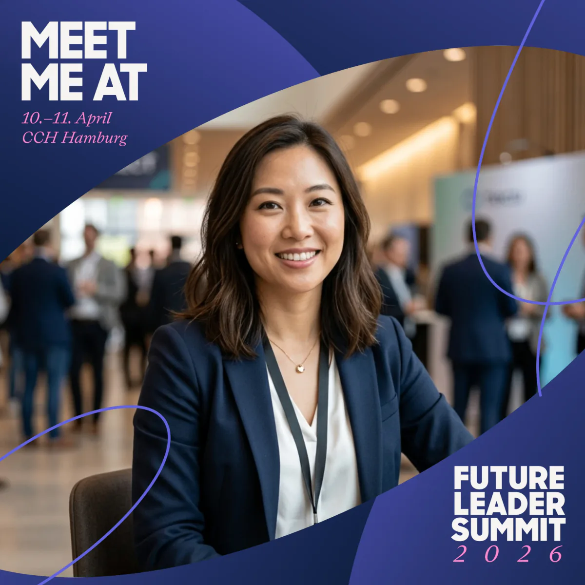 Future Leader Summit Meet Me At graphic made with Go Spread